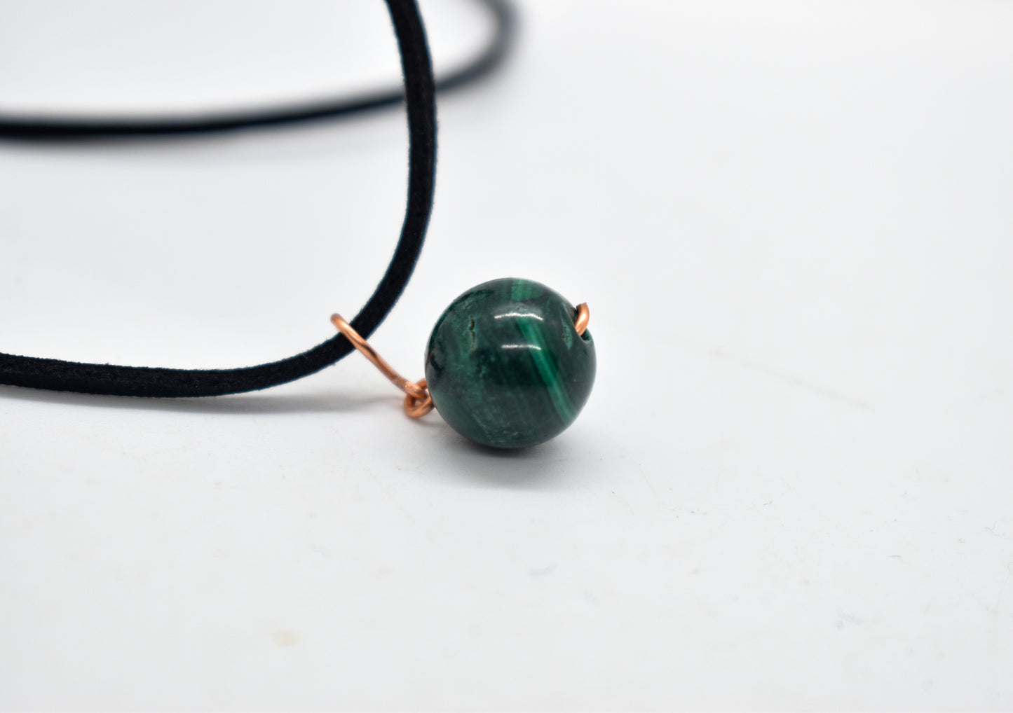 Copper Malachite Bead Necklace