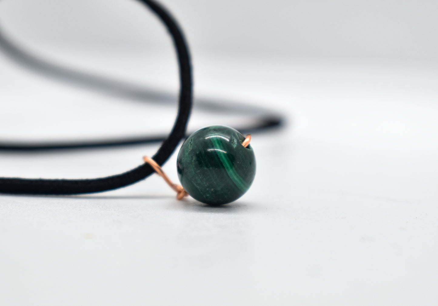 Copper Malachite Bead Necklace