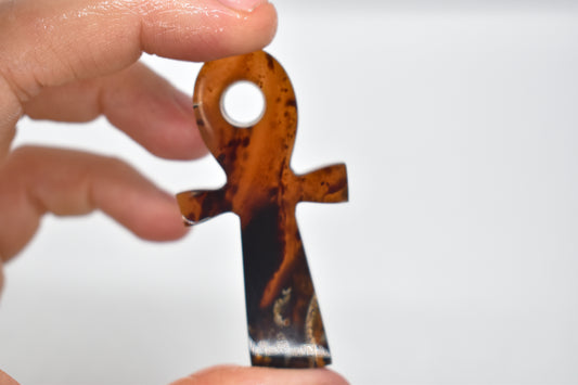 Blue Amber Ankh