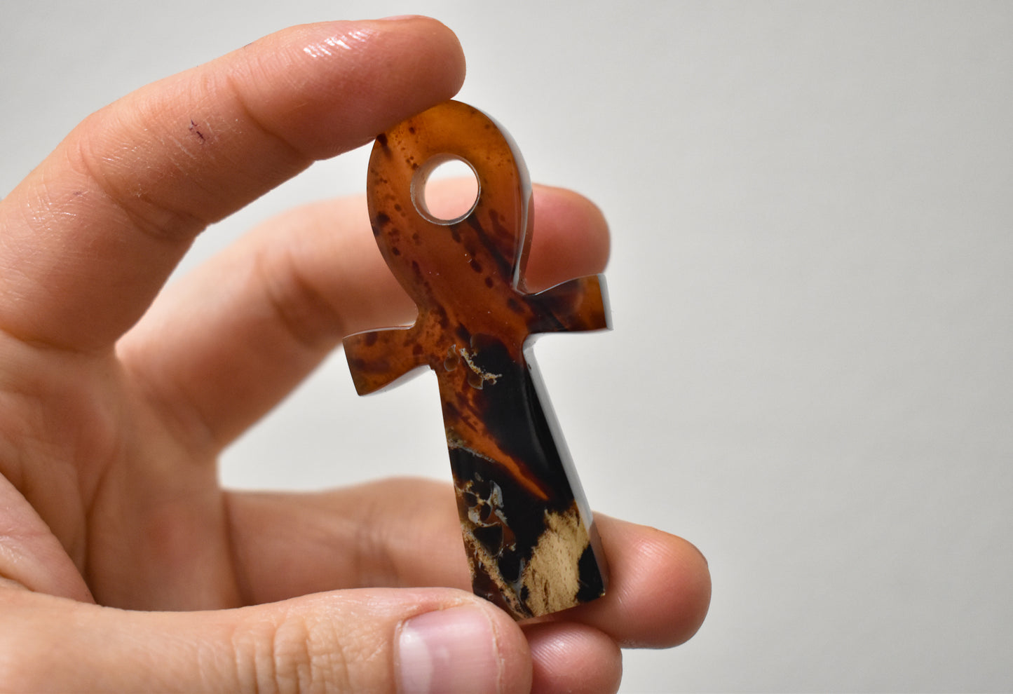 Blue Amber Ankh