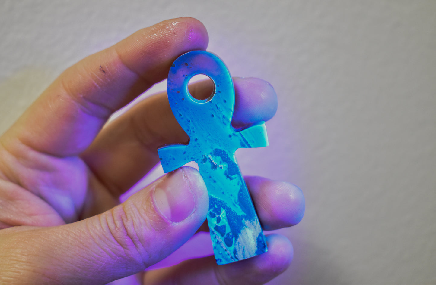 Blue Amber Ankh