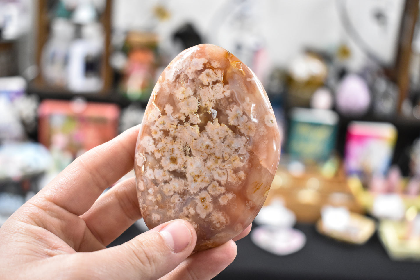 Flower Agate Palmstone