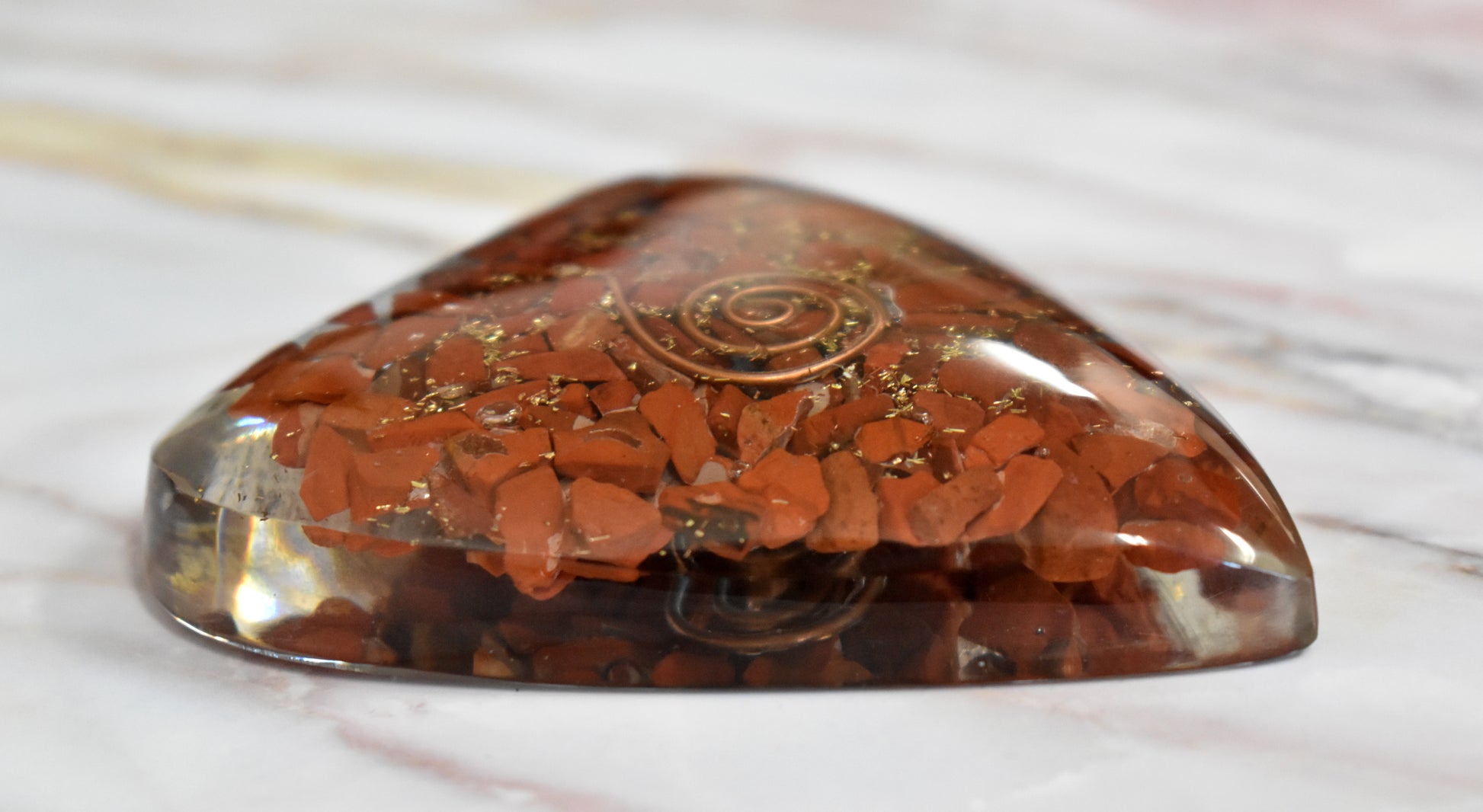 stones-of-transformation - Orgonite Jasper Heart with Copper - Stones of Transformation - 