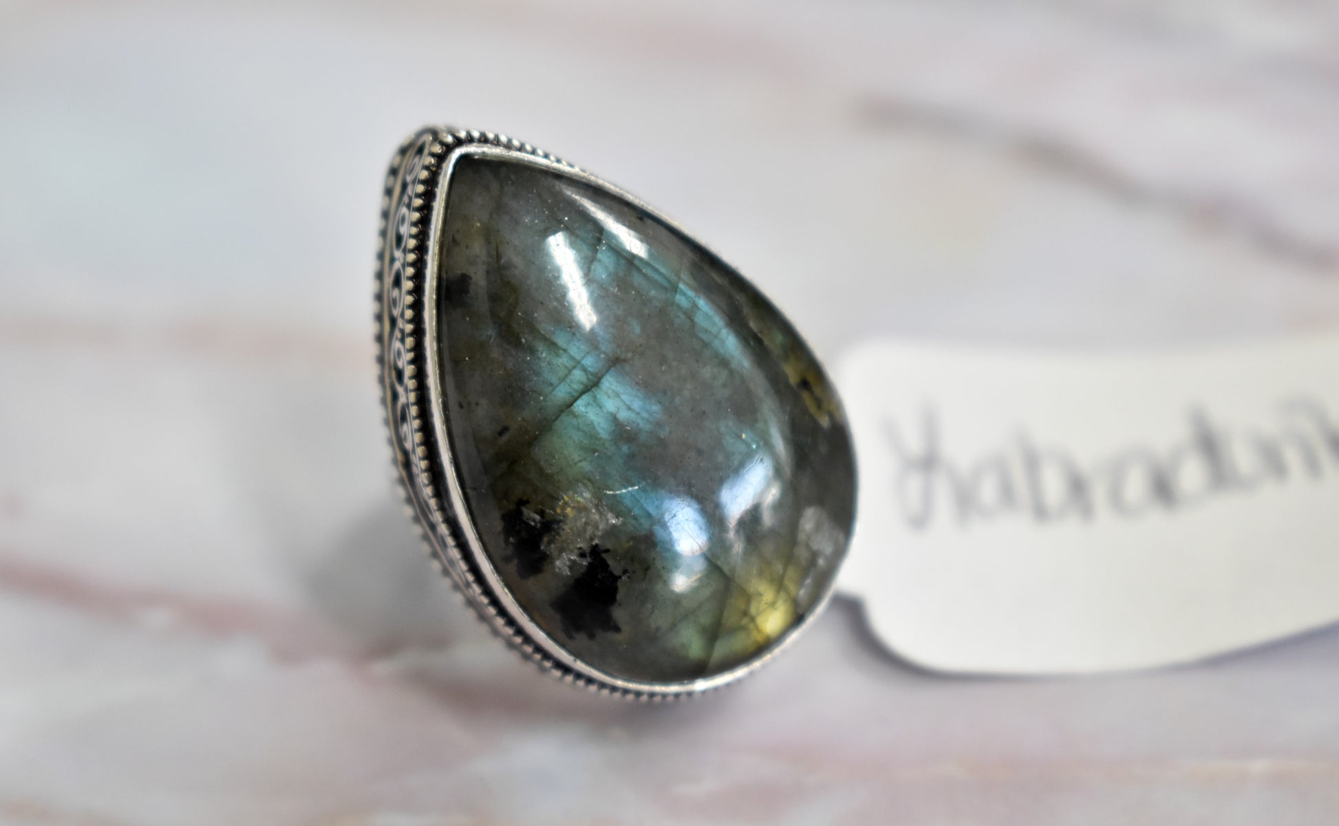 stones-of-transformation - Labradorite Ring (Size 8) - Stones of Transformation - 