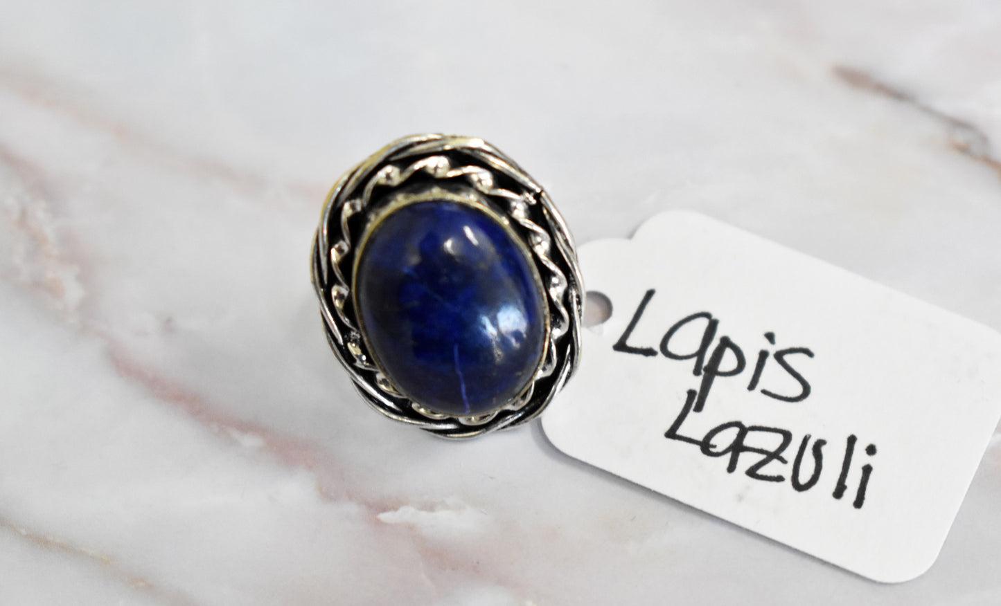stones-of-transformation - Lapis Lazuli Ring (Size 7) - Stones of Transformation - 