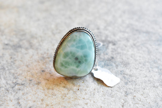stones-of-transformation - Larimar Ring (Size 8) - Stones of Transformation - 