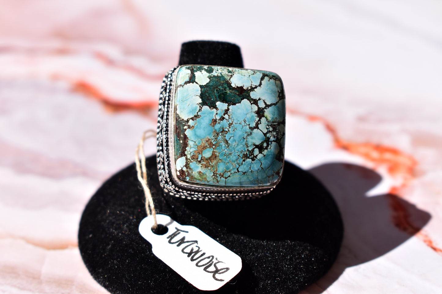 stones-of-transformation - Blue Copper Turquoise Ring (Size 7.5) - Stones of Transformation - 