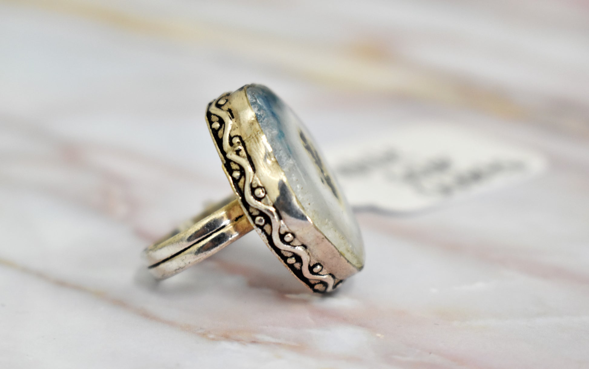 stones-of-transformation - White Solar Quartz Ring (Size 7.5) - Stones of Transformation - 