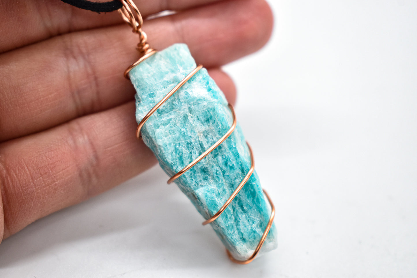 Copper Wrapped Amazonite Necklace