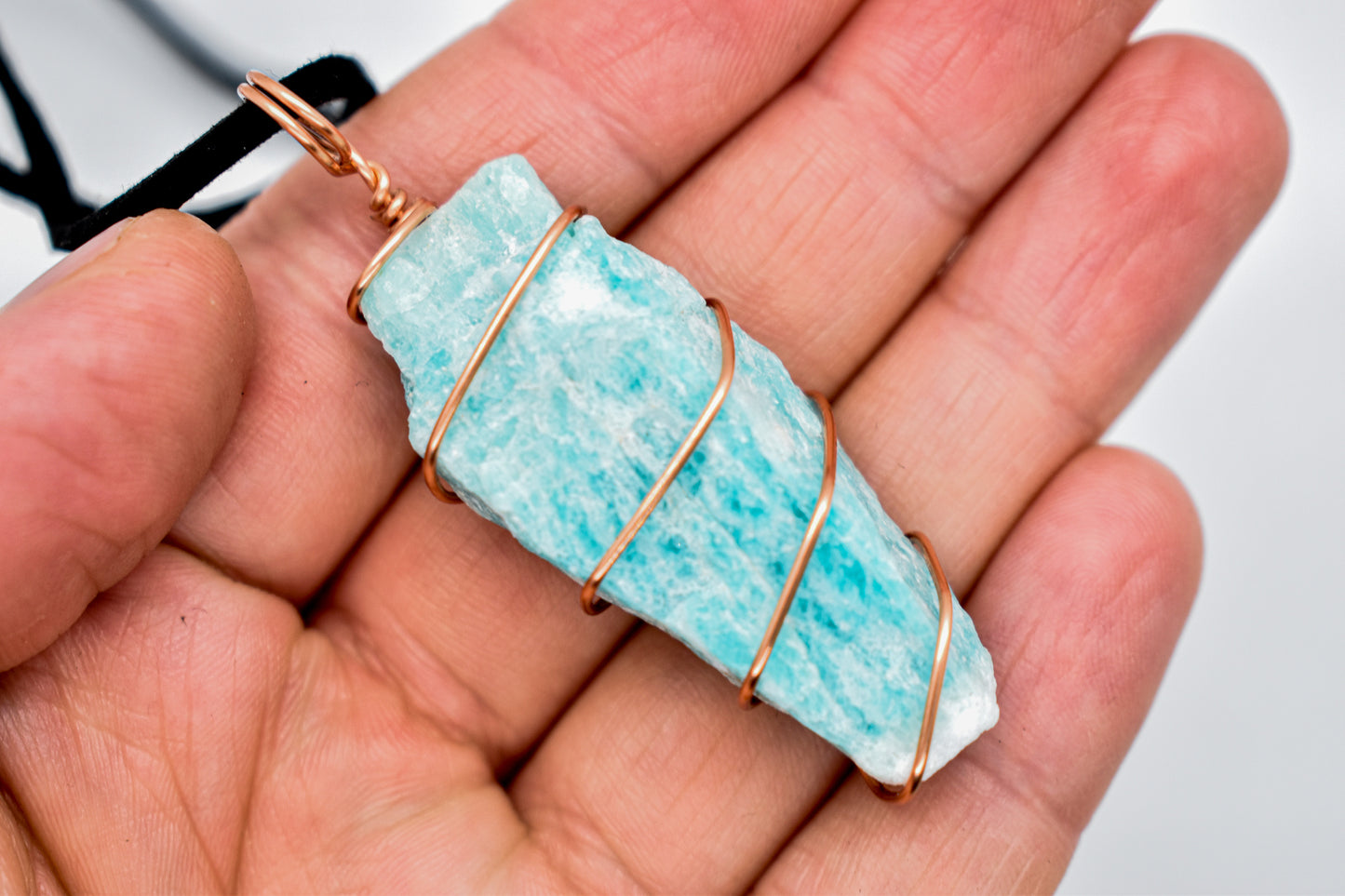 Copper Wrapped Amazonite Necklace