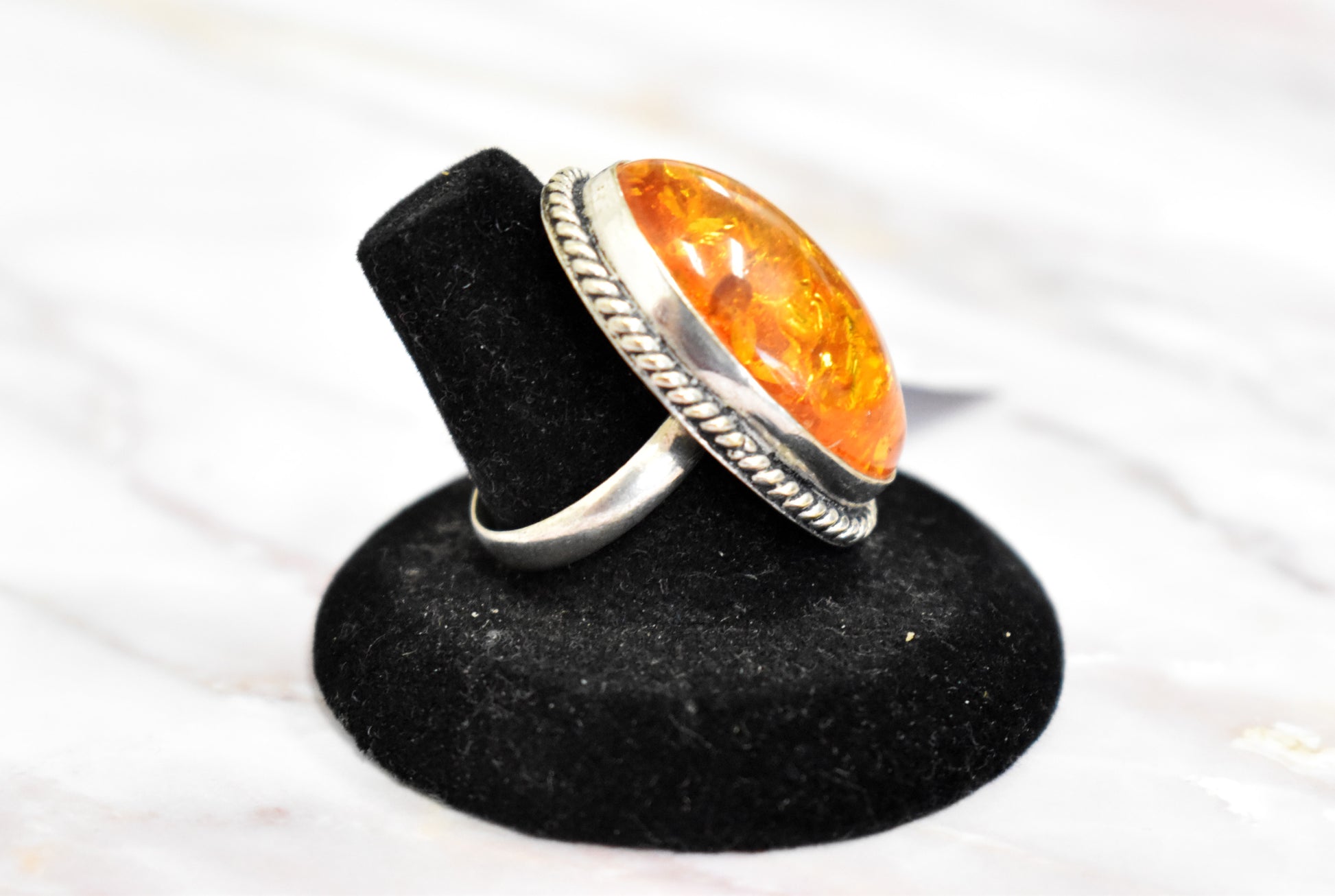 stones-of-transformation - Amber Ring (Size 8.5) - Stones of Transformation - 