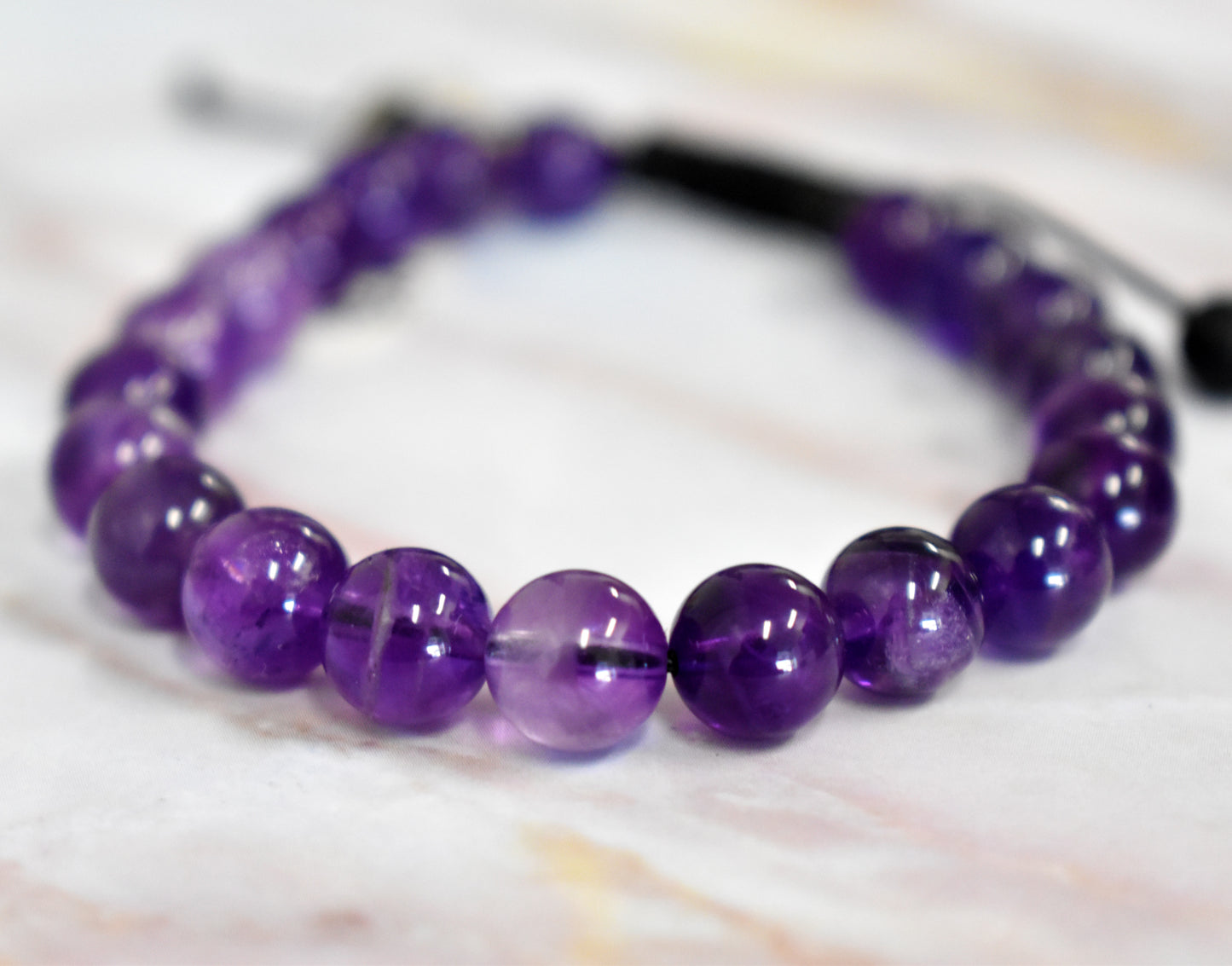 stones-of-transformation - Amethyst Adjustable Bracelet - Stones of Transformation - 