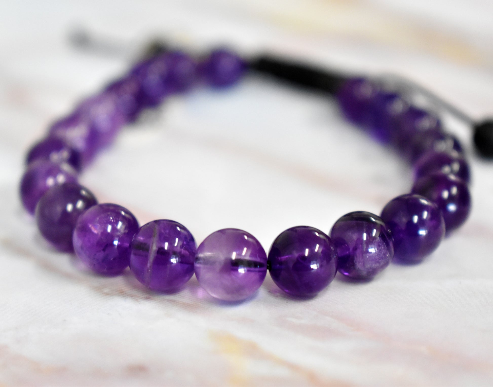 stones-of-transformation - Amethyst Adjustable Bracelet - Stones of Transformation - 