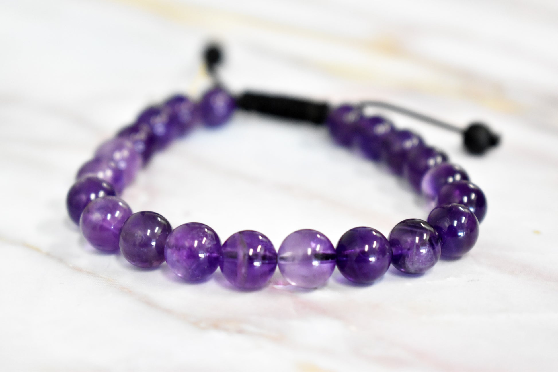 stones-of-transformation - Amethyst Adjustable Bracelet - Stones of Transformation - 