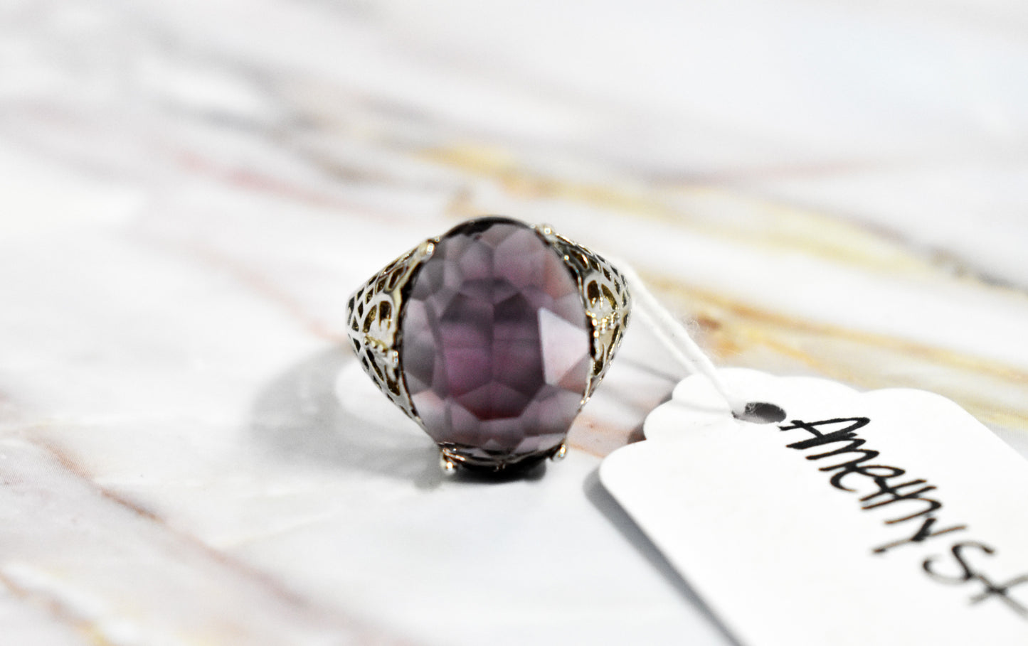 stones-of-transformation - Amethyst Ring (Size 6.5) - Stones of Transformation - 