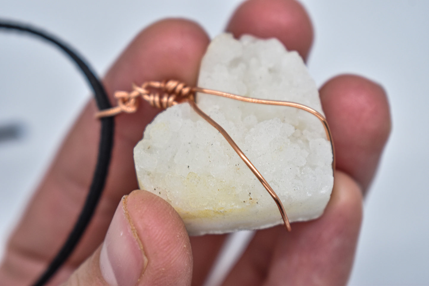 Copper Wrapped Apophyllite Cluster Necklace