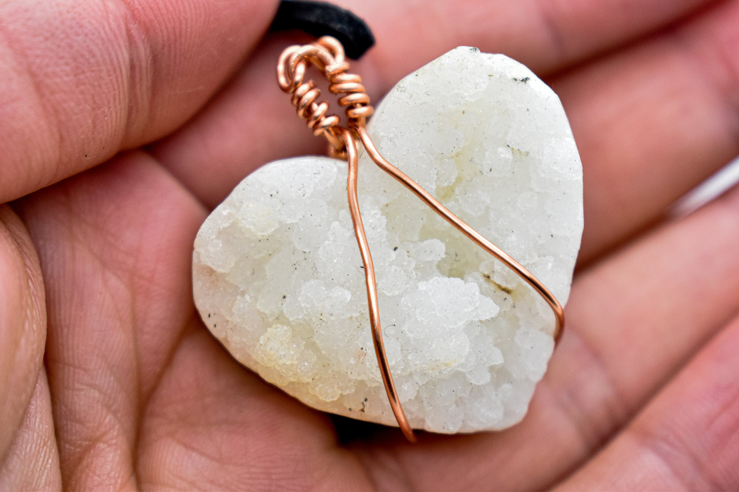 Copper Wrapped Apophyllite Cluster Necklace