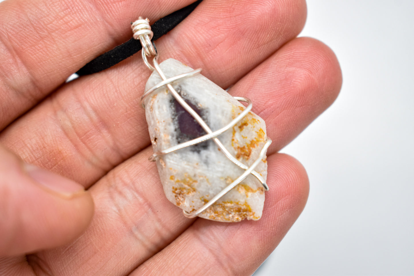 Wrapped Sterling Silver Auralite 23 Necklace