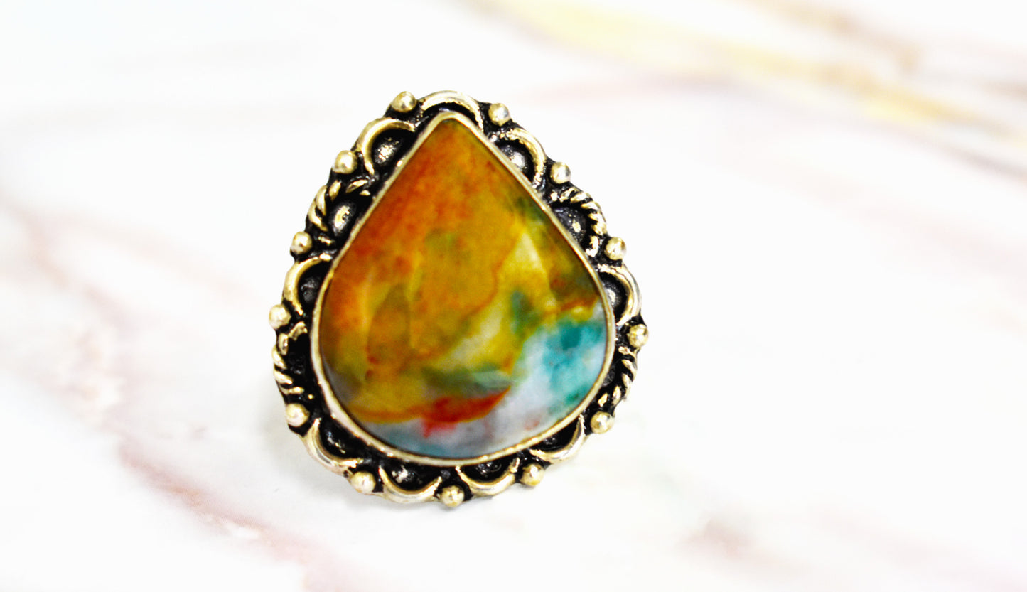 stones-of-transformation - Bloodstone Ring (Size 9.5) - Stones of Transformation - 