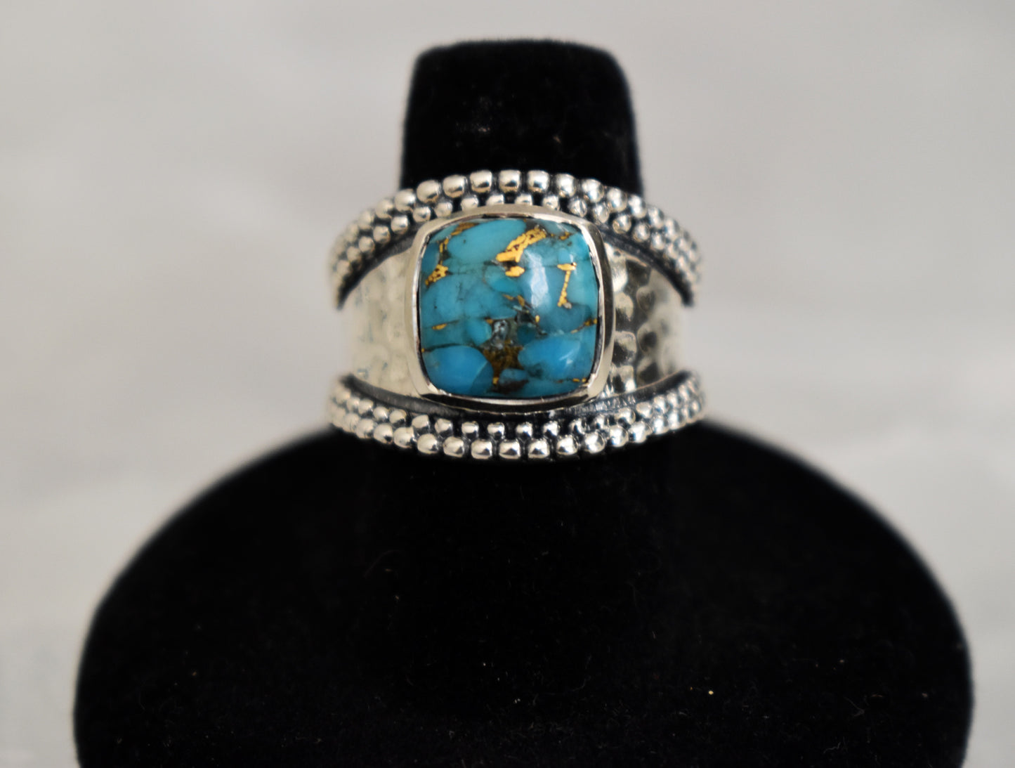 stones-of-transformation - Blue Copper Turquoise Ring (Size 7) - Stones of Transformation - 