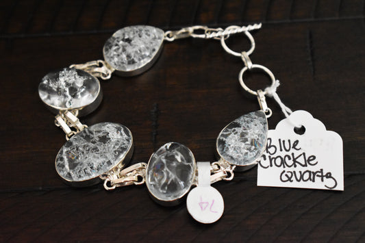 stones-of-transformation - Blue Crackle Quartz Bracelet - Stones of Transformation - 