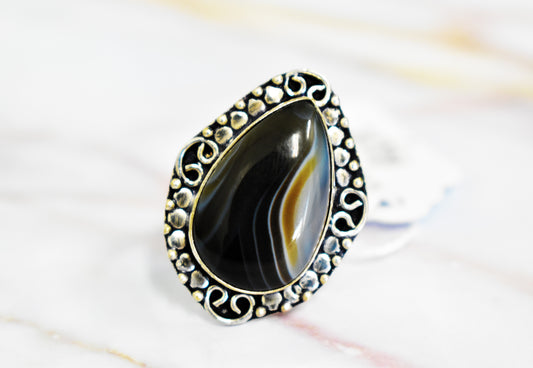 stones-of-transformation - Botswana Ring (Size 10) - Stones of Transformation - 