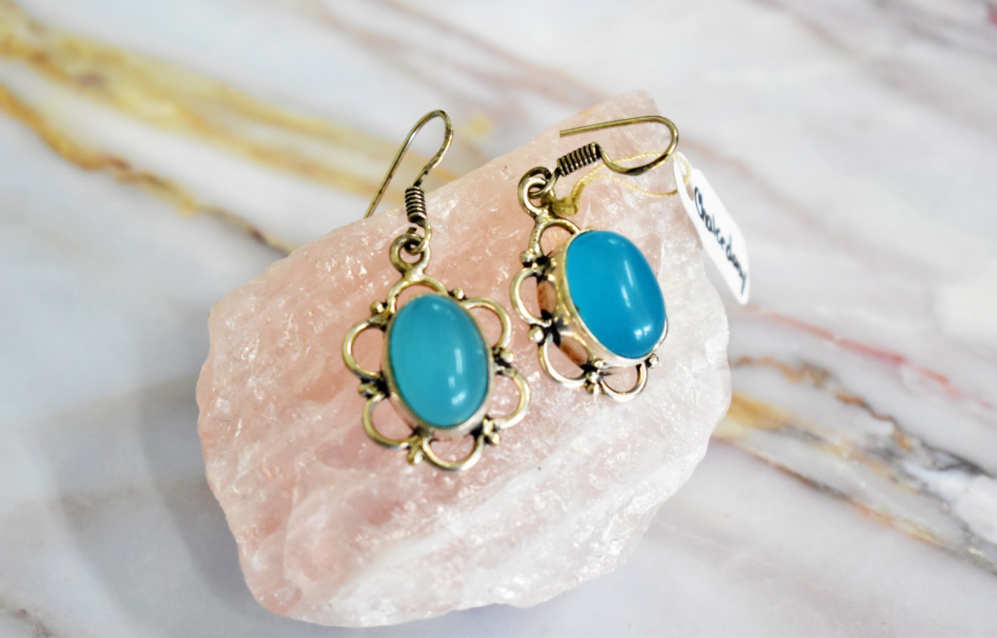 stones-of-transformation - Chalcedony Earrings - Stones of Transformation - 