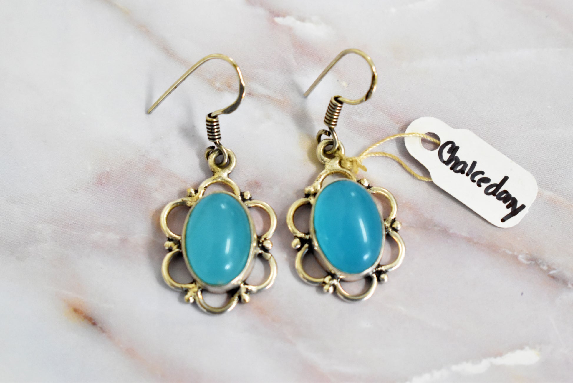 stones-of-transformation - Chalcedony Earrings - Stones of Transformation - 