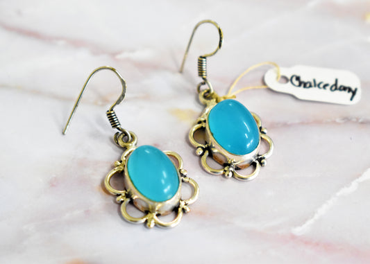 stones-of-transformation - Chalcedony Earrings - Stones of Transformation - 