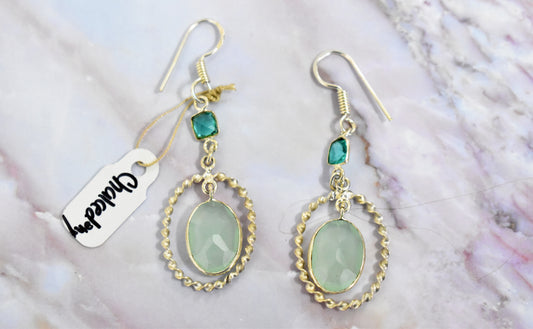 stones-of-transformation - Chalcedony Earrings - Stones of Transformation - 