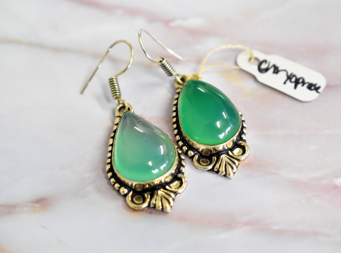 stones-of-transformation - Chrysoprase Earrings - Stones of Transformation - 