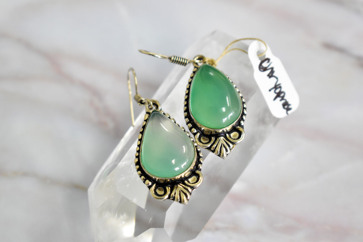 stones-of-transformation - Chrysoprase Earrings - Stones of Transformation - 