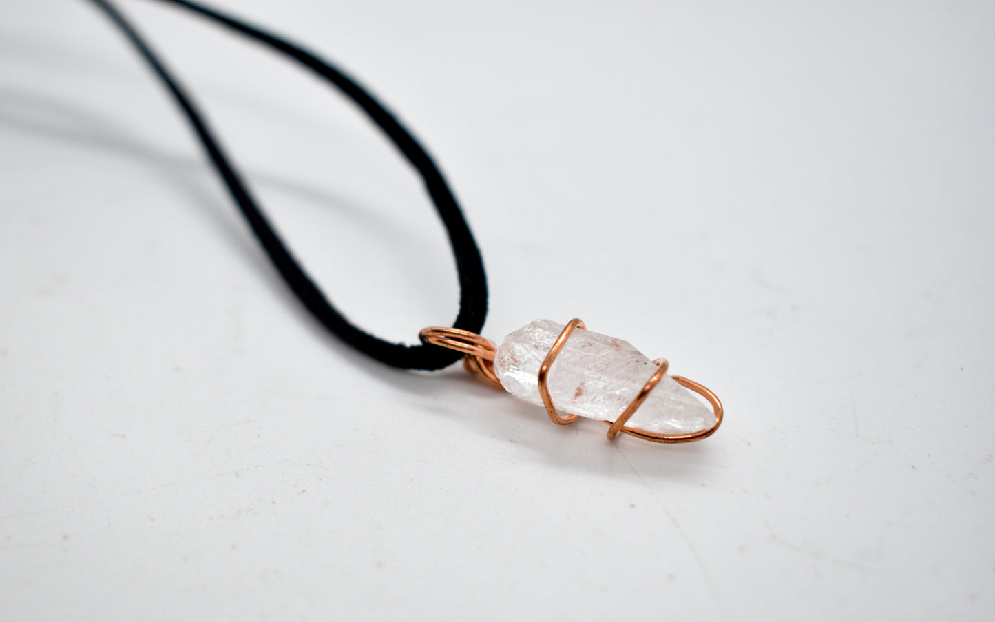 Copper Wrapped Danburite Necklace