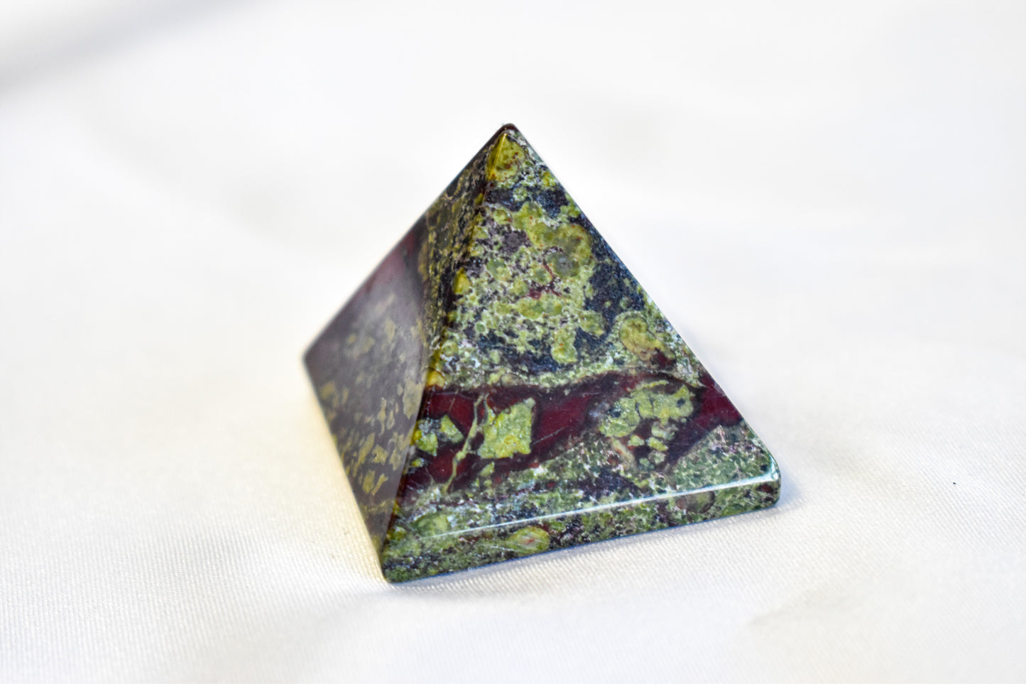 Dragons Blood Jasper Pyramid