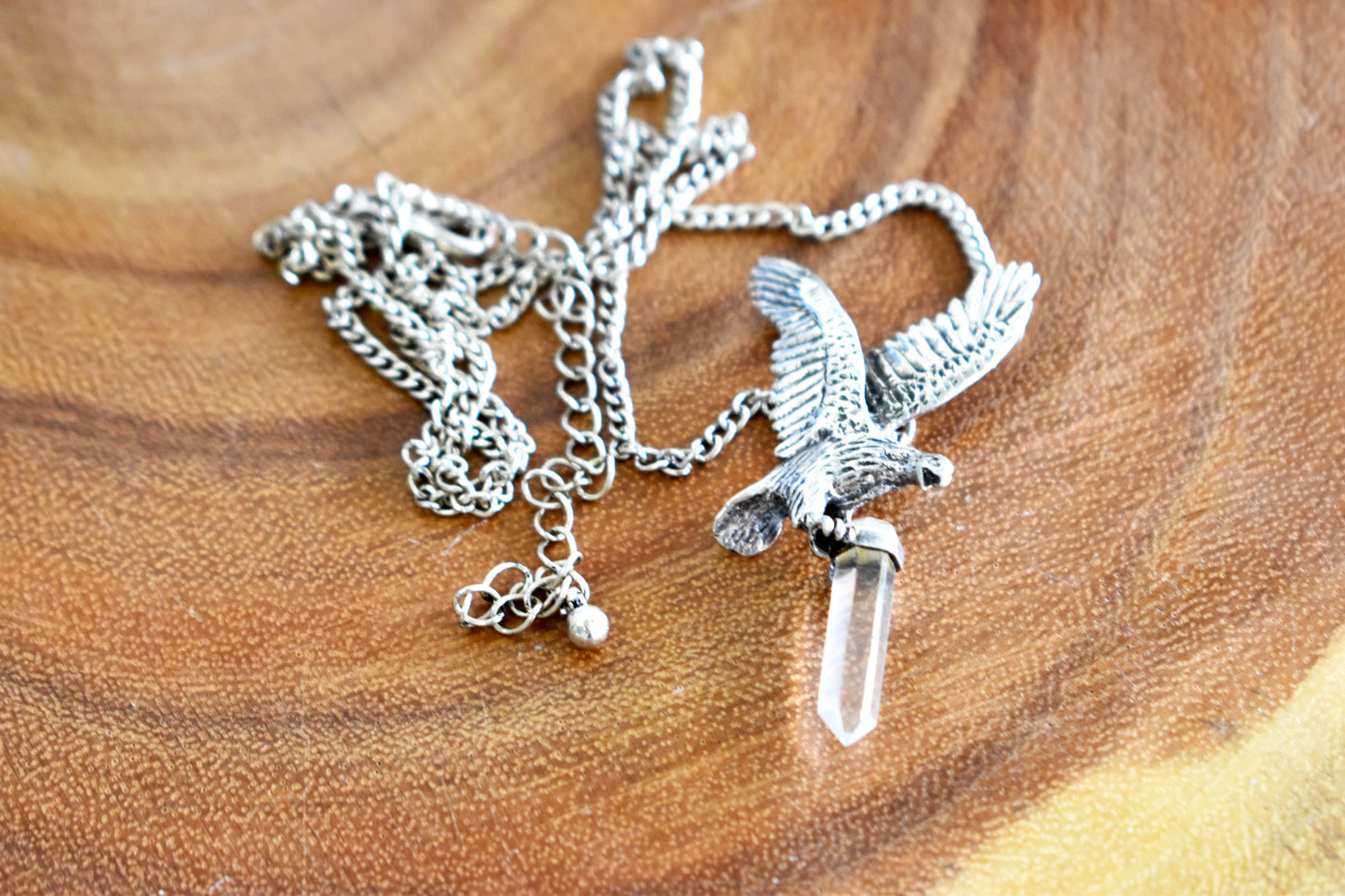Eagle Clear Quartz Point Necklace