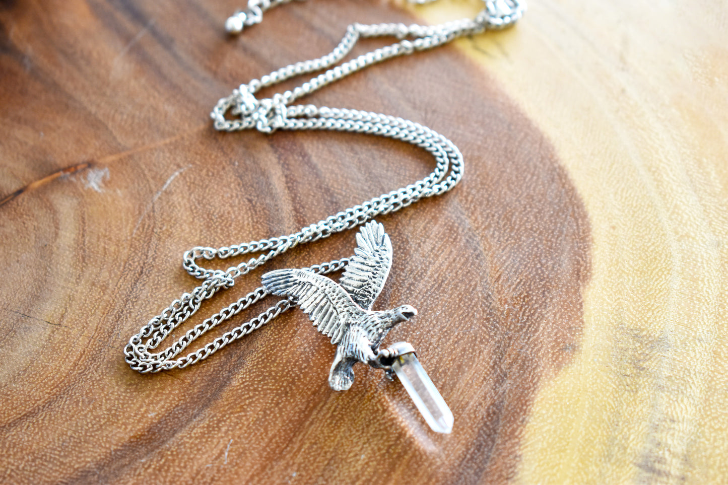 Eagle Clear Quartz Point Necklace