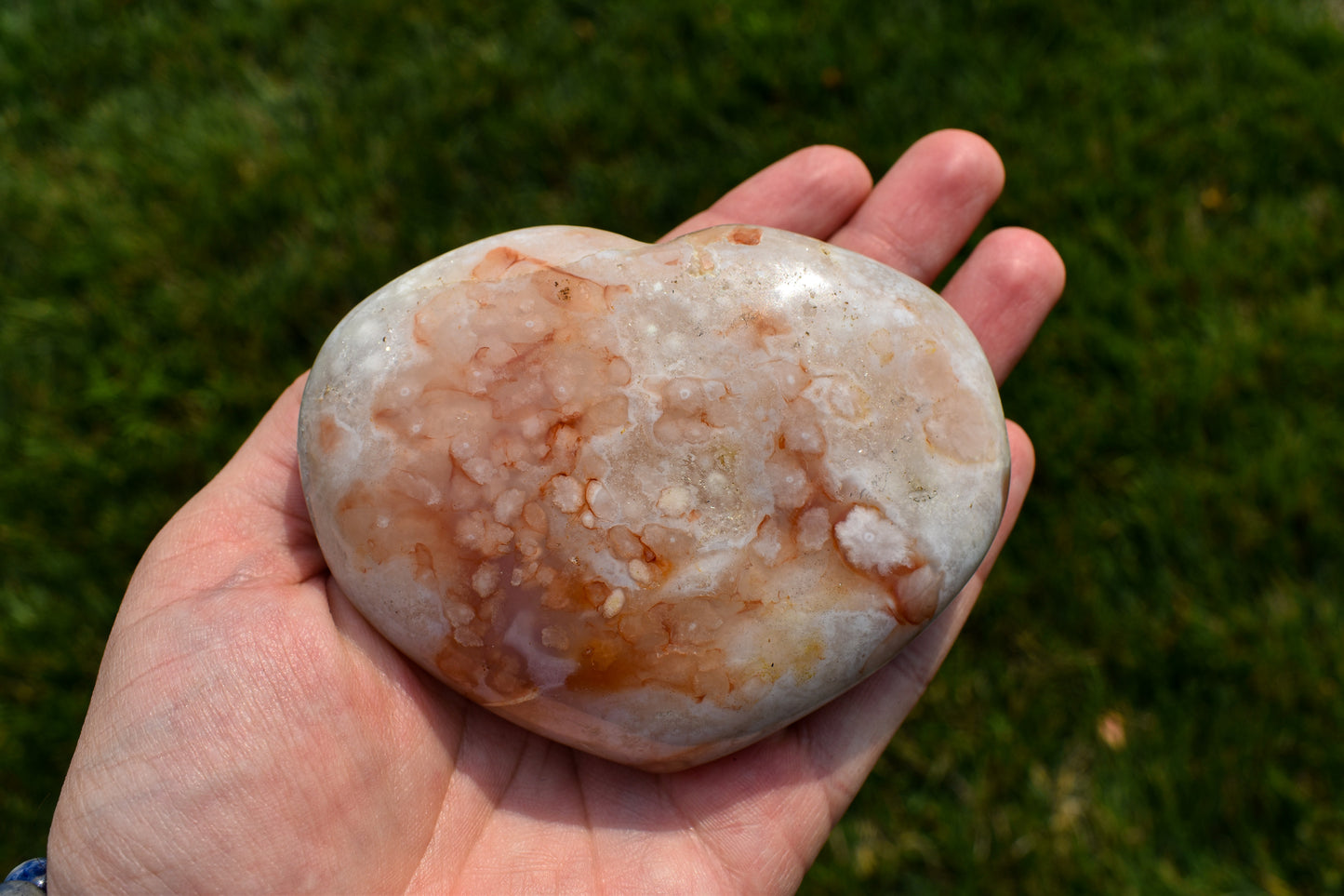 Flower Agate Heart