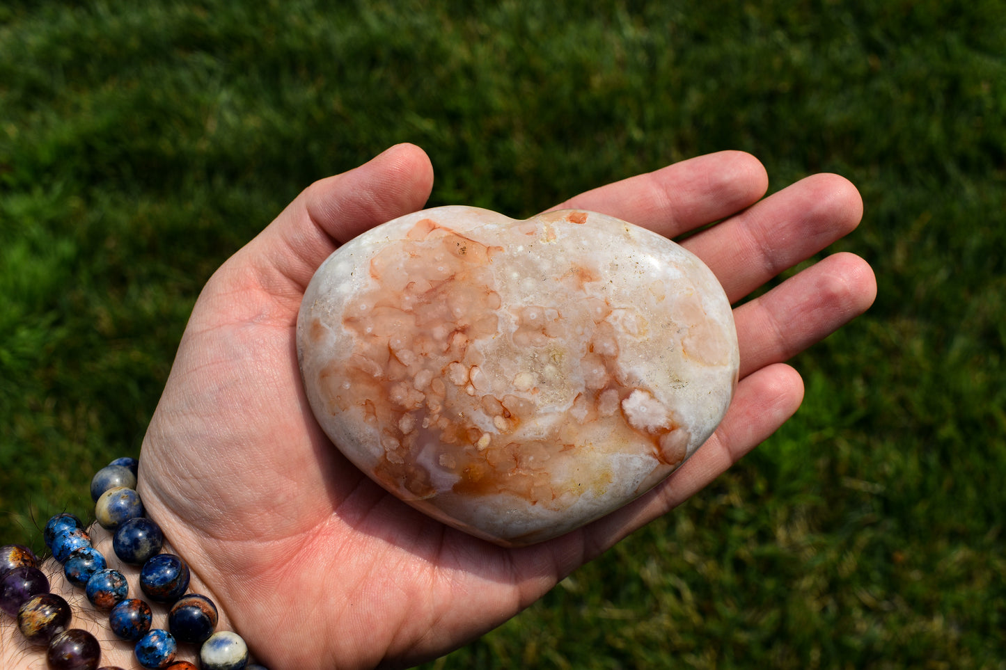 Flower Agate Heart