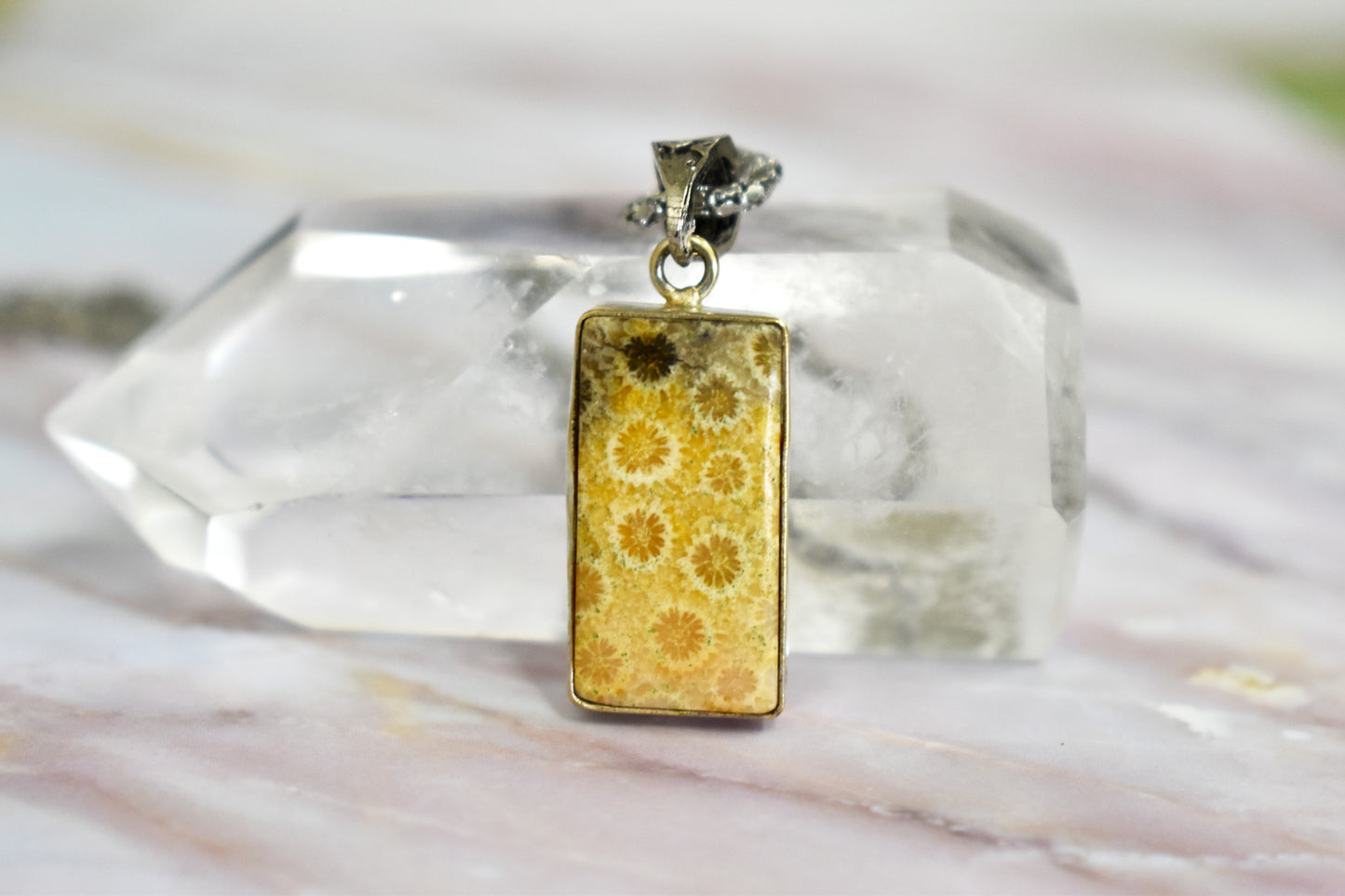 Fossil Coral Agate Necklace