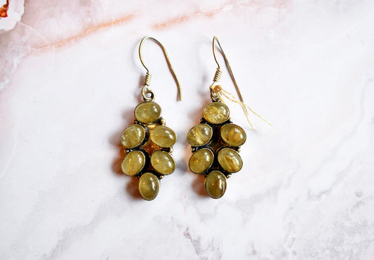 Golden Rutile Quartz Earrings