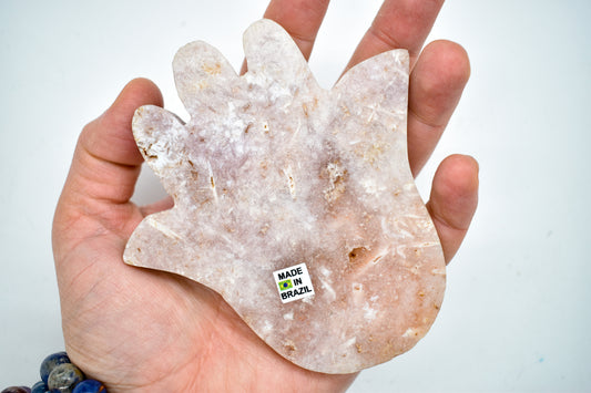 Pink Amethyst Hamsa Hand