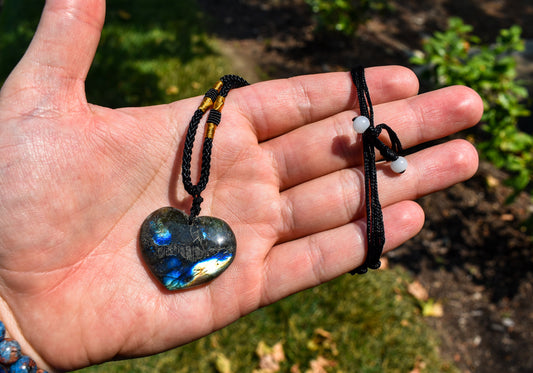 Labradorite Heart Necklace