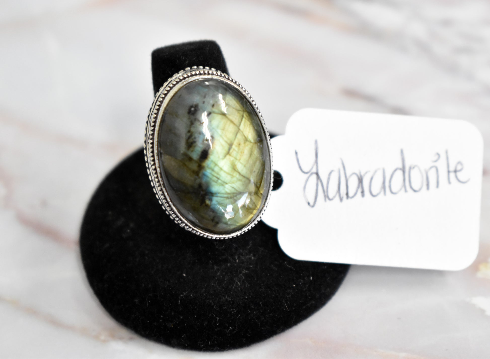stones-of-transformation - Labradorite Ring (Size 8) - Stones of Transformation - 