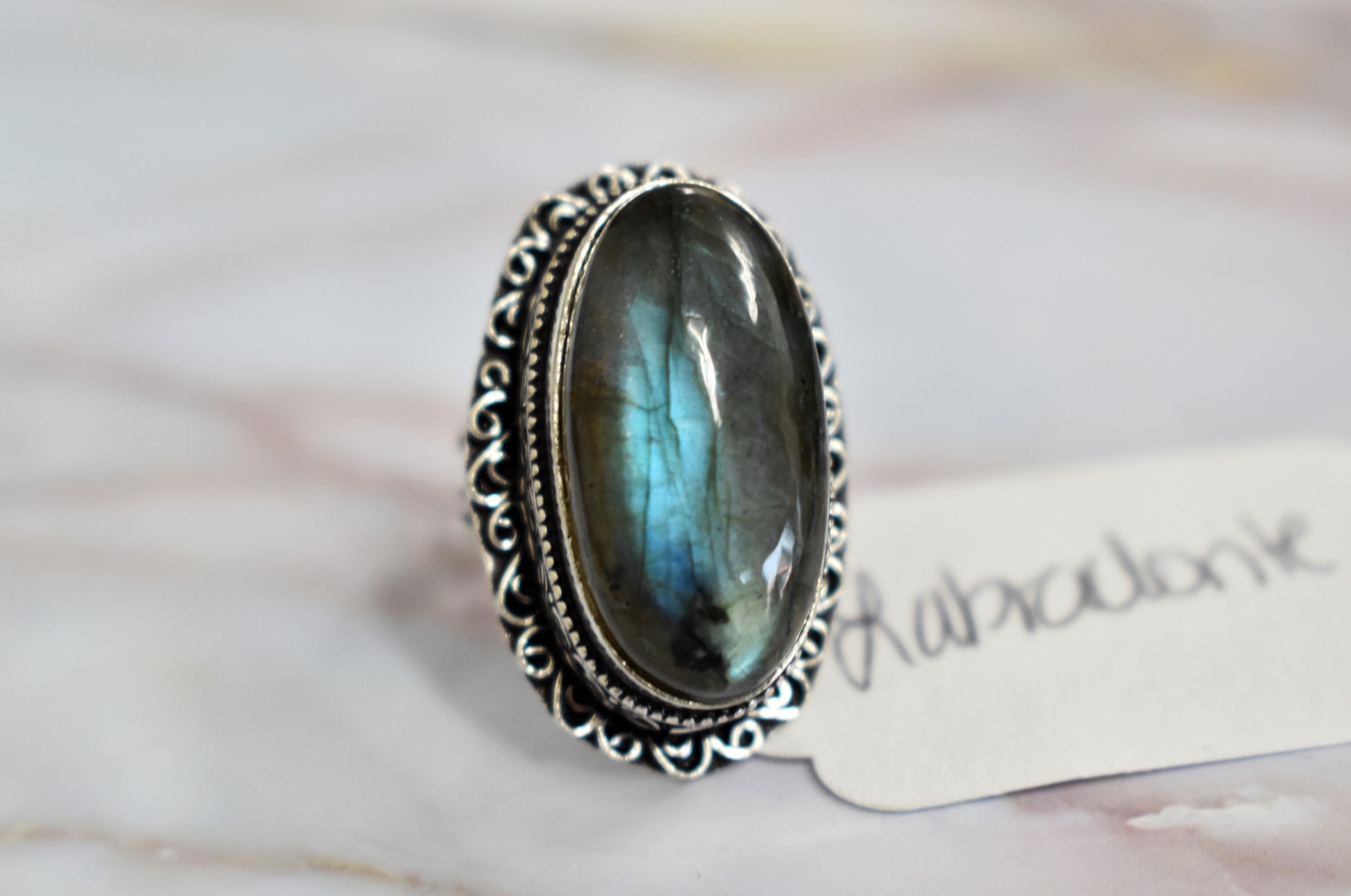 stones-of-transformation - Labradorite Ring (Size 6.5) - Stones of Transformation - 