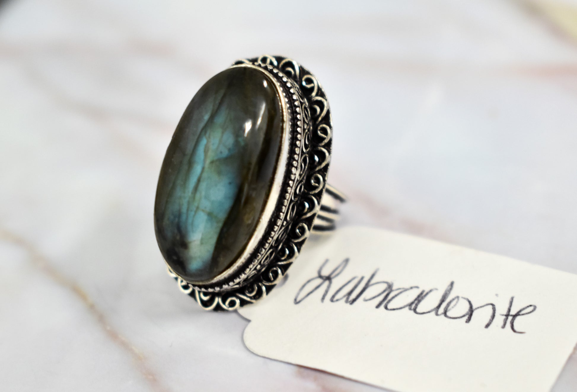 stones-of-transformation - Labradorite Ring (Size 6.5) - Stones of Transformation - 