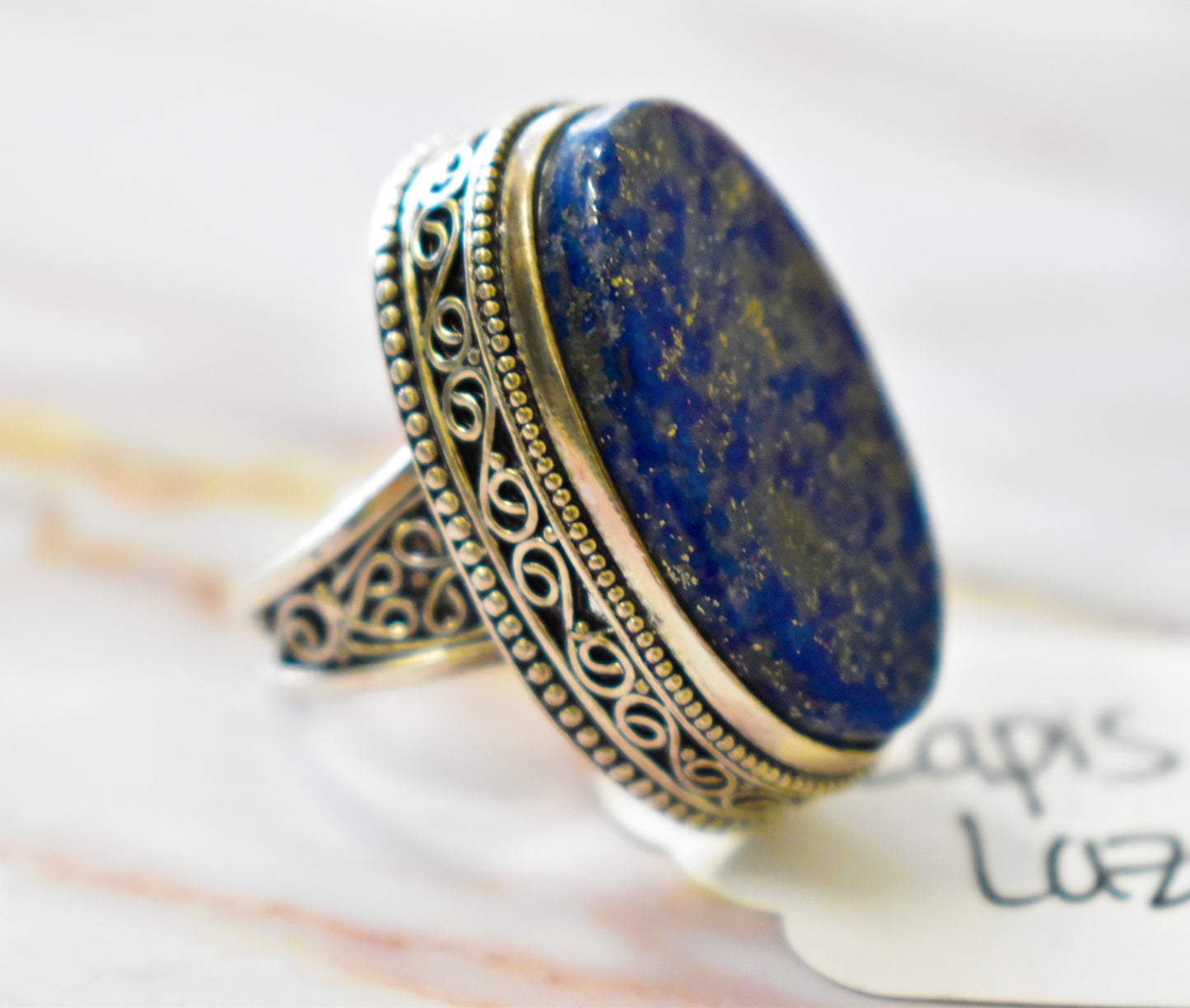 stones-of-transformation - Lapis Lazuli Ring (Size 8) - Stones of Transformation - 