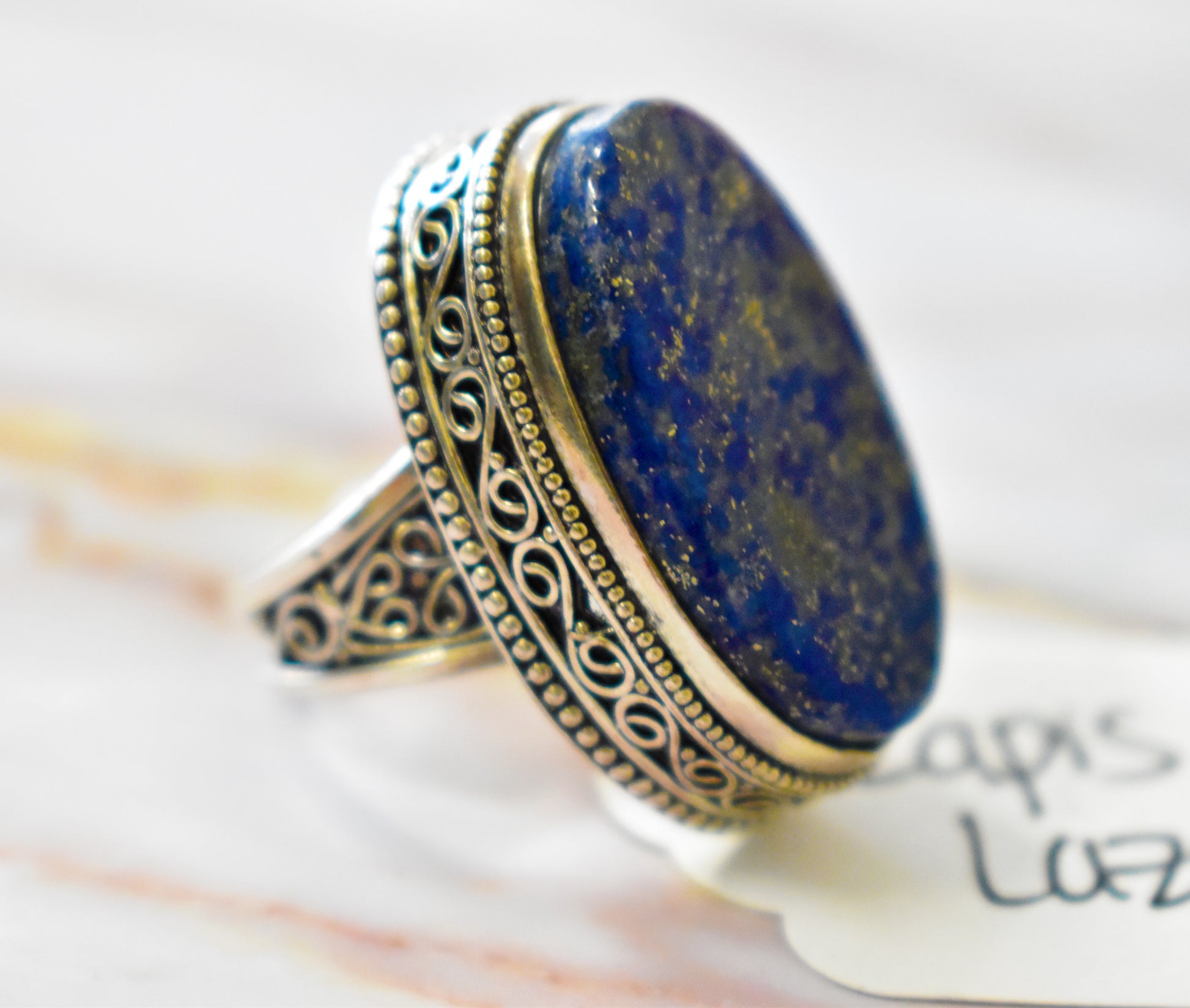 stones-of-transformation - Lapis Lazuli Ring (Size 8) - Stones of Transformation - 