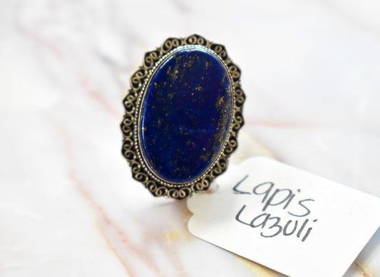 stones-of-transformation - Lapis Lazuli Ring (Size 7) - Stones of Transformation - 