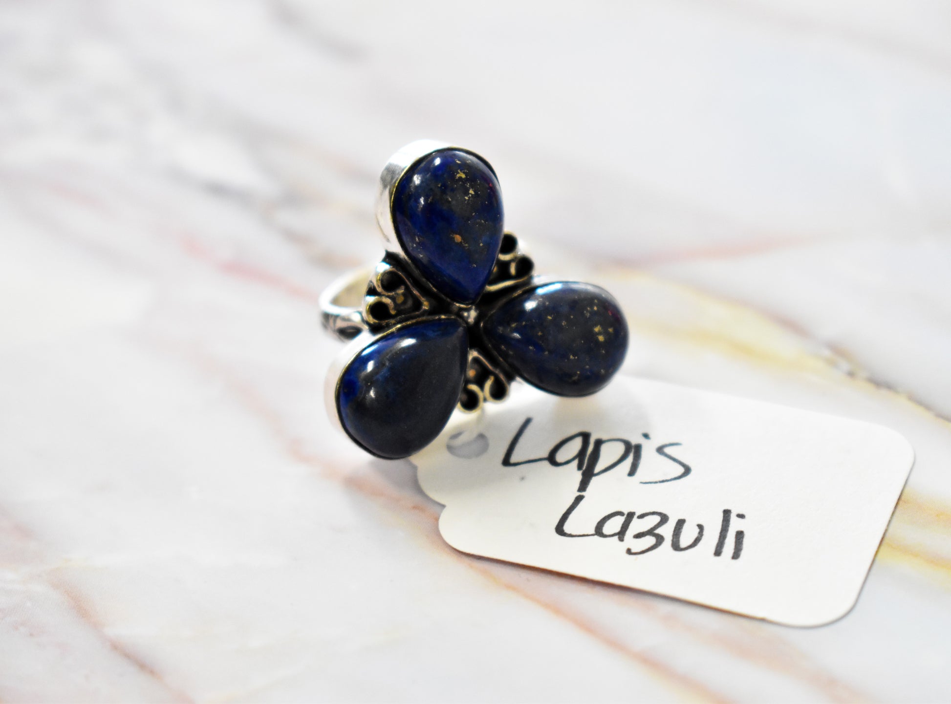 stones-of-transformation - Lapis Lazuli Ring (Size 7.5) - Stones of Transformation - 
