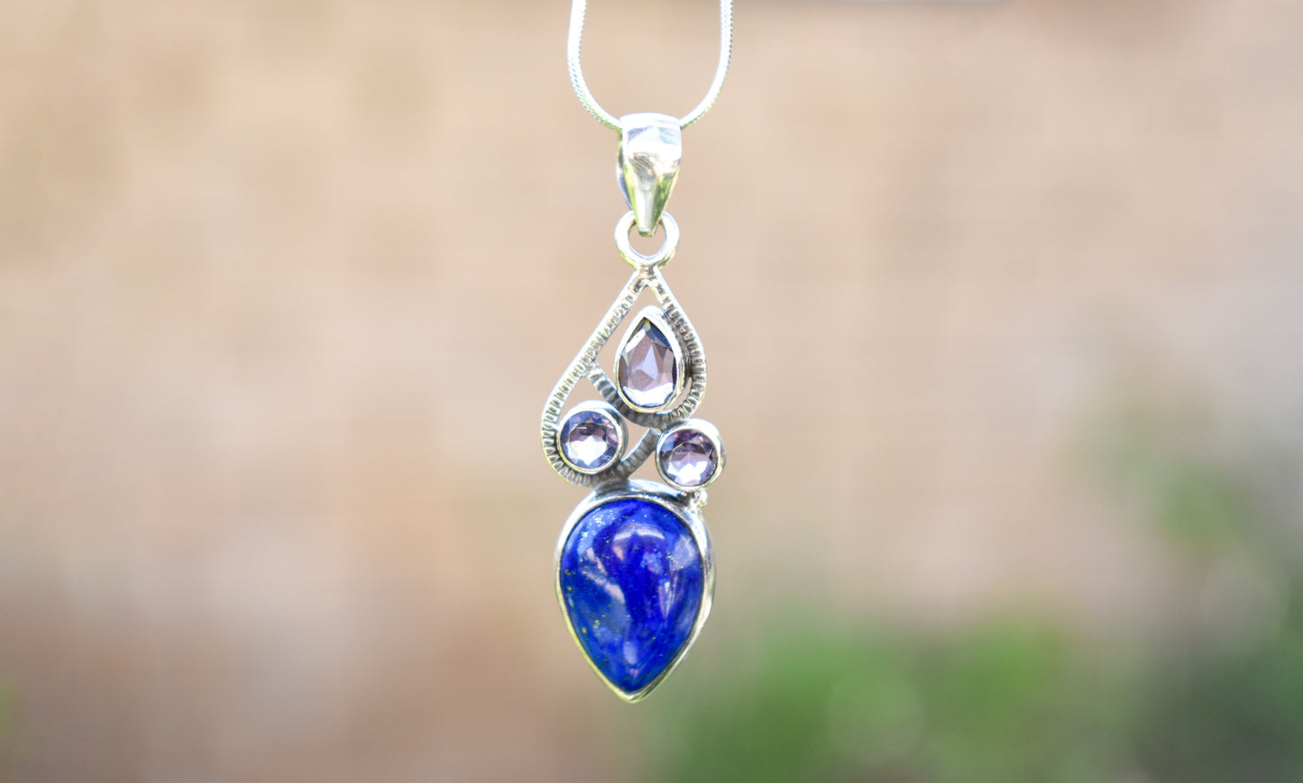 Amethyst and Lapis Lazuli Necklace